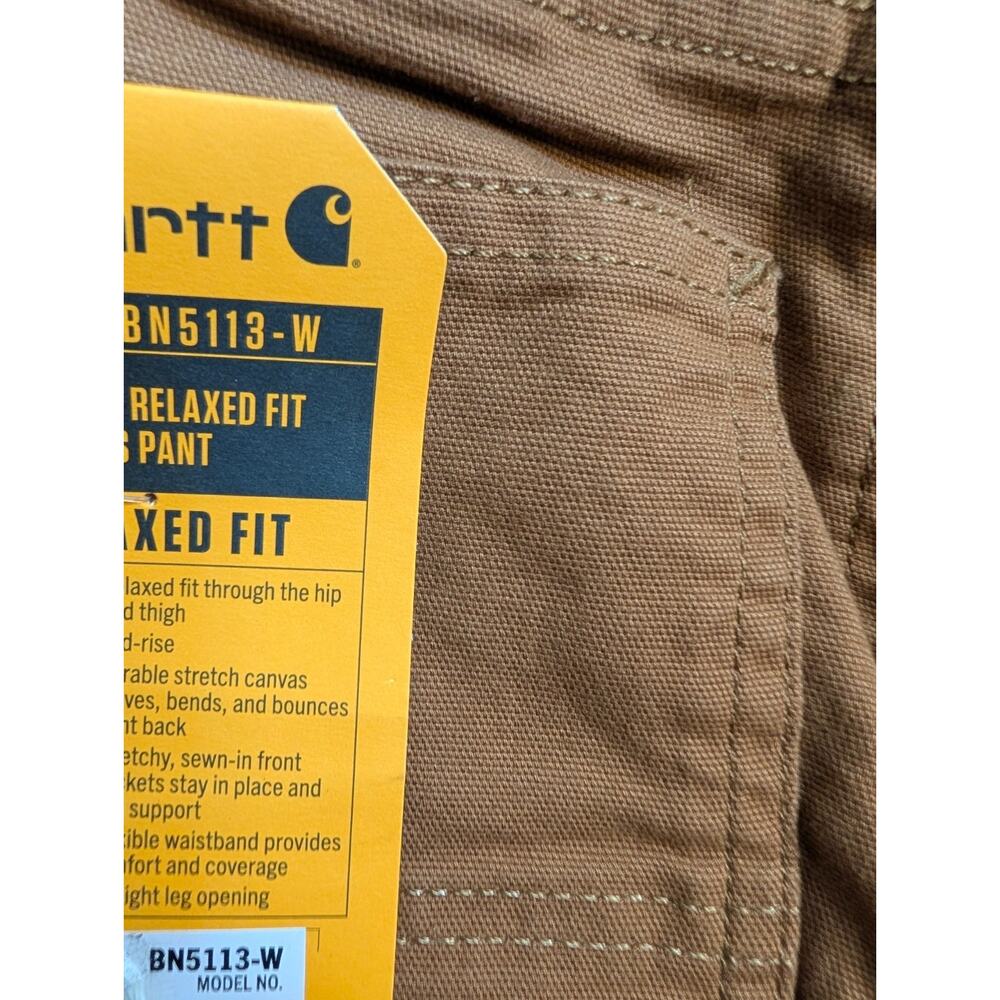 Carhartt Carpenter Pants Womens 4T Brown Canvas Rugged Flex Relaxed BN5113-W NWT - Picture 5 of 6